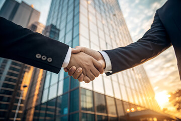 hand shake between two businessman