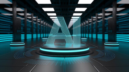 Artificial Intelligence concept featuring Generative AI and Large Language Models (LLM), symbolizing smart automation, data-driven processing, and futuristic AI technology
