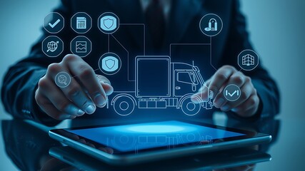 Truck logistics technology interface digital