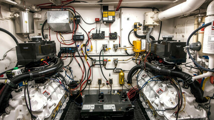 Engine Room Electrical Systems and Wiring Harnesses