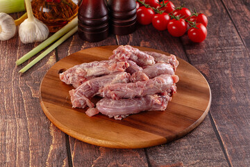 Raw chicken neck for cooking