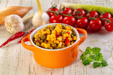 Mexican vegetable mix - corn, pepper and peas