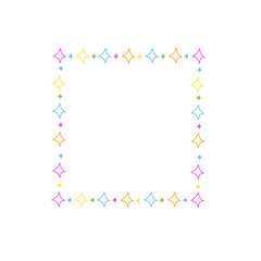 colorful star frame