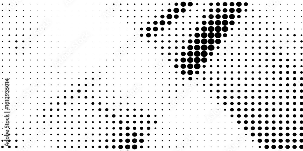 Poster dotted gradient halftone background. horizontal seamless dots pattern in pop art style. abstract mod