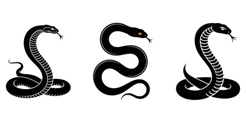 Cobra snake silhouette vector art illustration black, snake icon, snake vector silhouette, Curved snake animal design, Snake silhouette vector, king cobra silhouette, snake icon silhouette vector