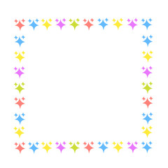 colorful star frame