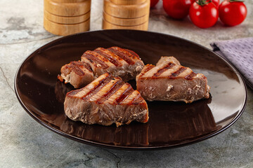 Gourmet Grilled tuna fish steak