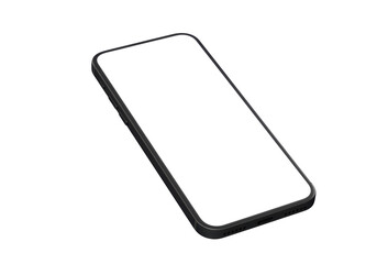Isolated Modern Smartphone with Blank Screen
