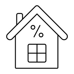 Percentage House outline icon