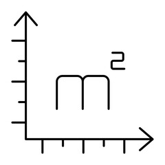 Measurement outline icon