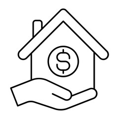 House Investment outline icon