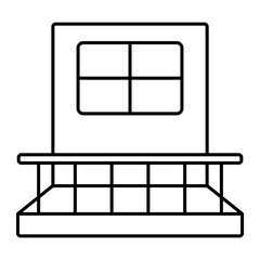 Balcony outline icon