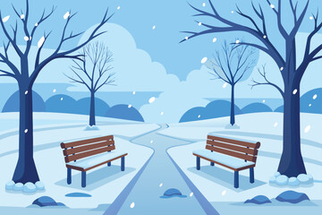 bench in winter park