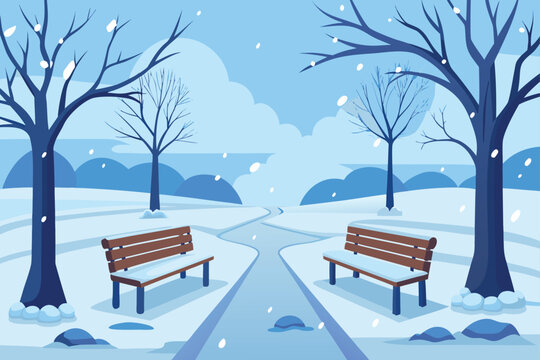 bench in winter park