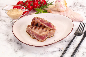 Delicous grilled tuna dish steak