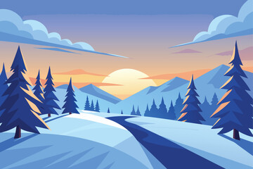 Snowy Blue Mountain Range in Daylight