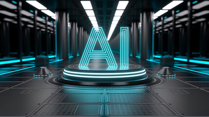 Artificial Intelligence concept featuring Generative AI and Large Language Models (LLM), symbolizing smart automation, data-driven processing, and futuristic AI technology
