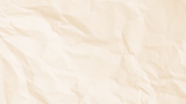 Abstract background of crumpled white cream paper stock photo