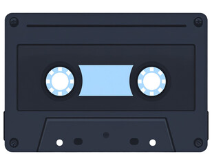 audio cassette isolated on white