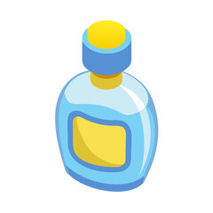 bottle of perfume isolated