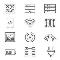 Vector illustration of business and finance icons for web design and mobile applications