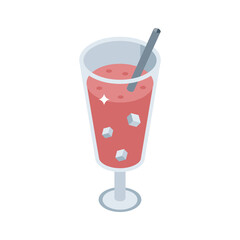 Check out this isometric icon of drink glass sparkle