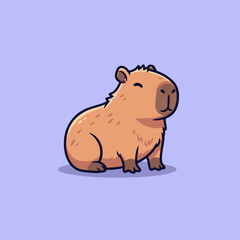 a cute cartoon capybara illustration