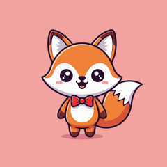A cute cartoon fox illustration