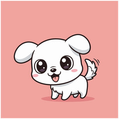 a cute cartoon dog illustration