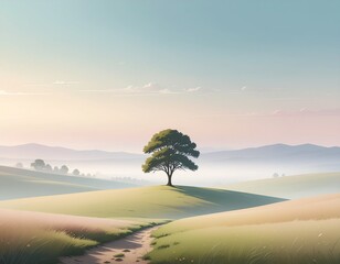 Lone Tree on Minimal Plains Landscape