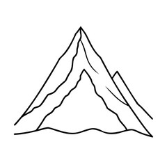 Jagged mountain peaks outline summit rock