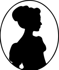Classic Woman Profile Silhouette