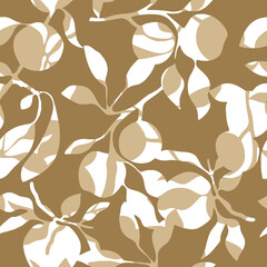 floral flower leaf seamless pattern