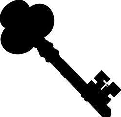 Vintage Skeleton Key Silhouette