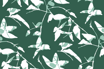 floral flower leaf seamless pattern