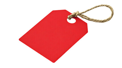 Red price tag with string png
