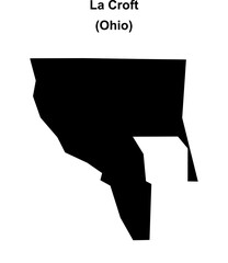 La Croft (Ohio) blank outline map © David Zydd