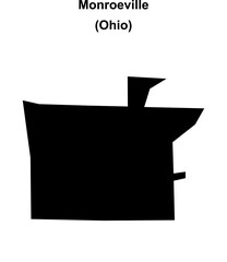 Monroeville (Ohio) blank outline map