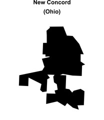New Concord (Ohio) blank outline map