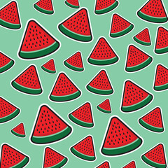 Watermelon Pattern Vector Design