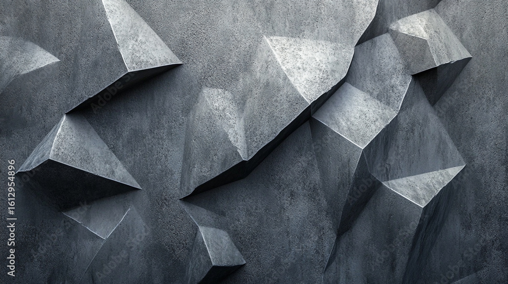 Poster abstract dark gray geometric textured wall design angular shapes modern background