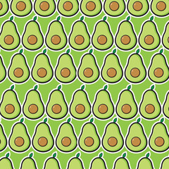 Avocado Pattern Vector Design
