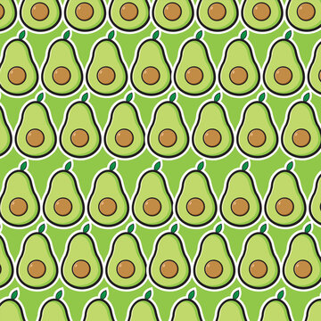Avocado Pattern Vector Design