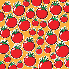 Tomato pattern vector design