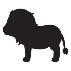 横向きのライオンのシルエット