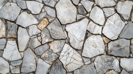 Obraz premium Irregular grey and white stone wall texture background