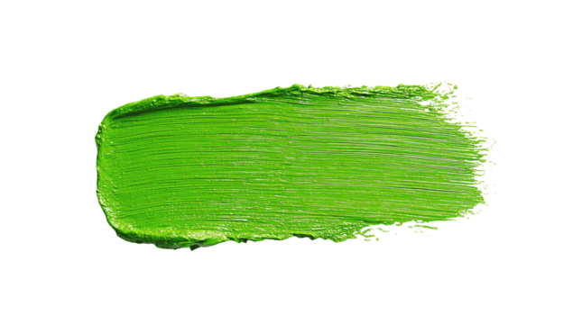 Green paint stroke