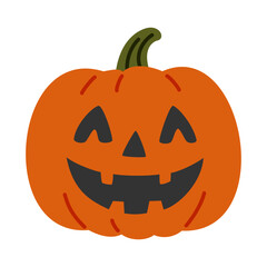 Smiling Jack-o'-Lantern Illustration for Halloween