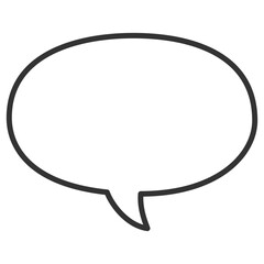 Simple Speech Bubble Outline for Comic and Message

