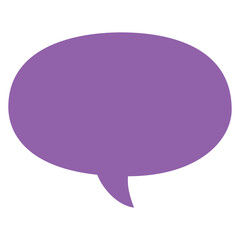 Purple Speech Bubble Illustration for Pop Message Design

